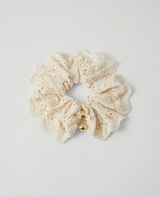 Ann Taylor Eyelet Scrunchie Winter White Women's