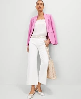 Ann Taylor The Petite Wide-Leg Crop Jean White Women's