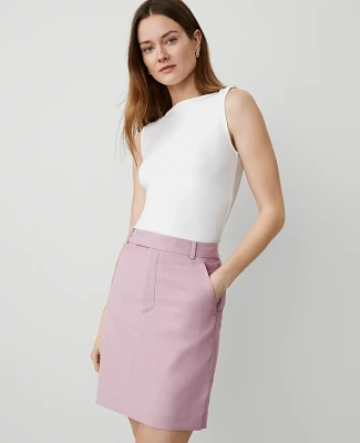 Ann Taylor The Petite Trouser Mini Pocket Skirt Rosy Mauve Women's