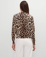 Ann Taylor Animal Print Cardigan _Black Women's