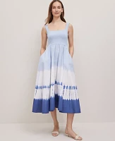 Ann Taylor Weekend Collection Strappy Flare Midi Dress Size 2 Zephyr Blue Women's