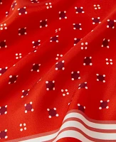 Ann Taylor Geo Triangle Silk Scarf Red Pepper Women's