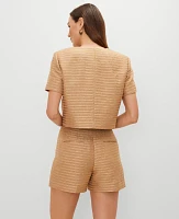 Ann Taylor Metallic Tweed Jacket Karat Gold Women's