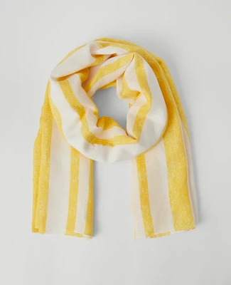 Ann Taylor Weekend Collection Striped Scarf Mimosa Women's