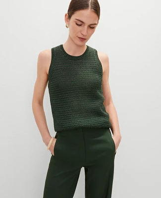 Ann Taylor Petite Open Stitch Sweater Shell Top Women's
