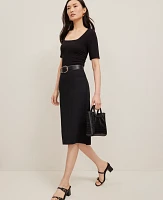 Ann Taylor Petite Ponte Pencil Skirt Black Women's