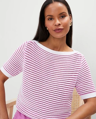 Ann Taylor Striped Wedge Sweater Women's