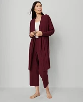 Ann Taylor Lounge Duster Windsor Wine Women's