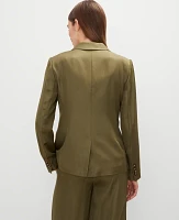 Ann Taylor The Hutton Blazer Size 10 Moss Green Women's