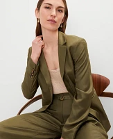 Ann Taylor The Hutton Blazer Size 10 Moss Green Women's
