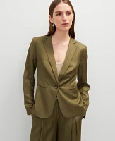 Ann Taylor The Hutton Blazer Size 10 Moss Green Women's