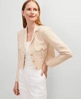 Ann Taylor Petite Blazer Jacket Pique Sands Edge Women's