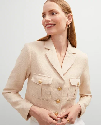 Ann Taylor Petite Blazer Jacket Pique Sands Edge Women's