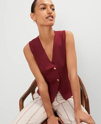 Ann Taylor Petite V-Neck Sweater Vest Women's
