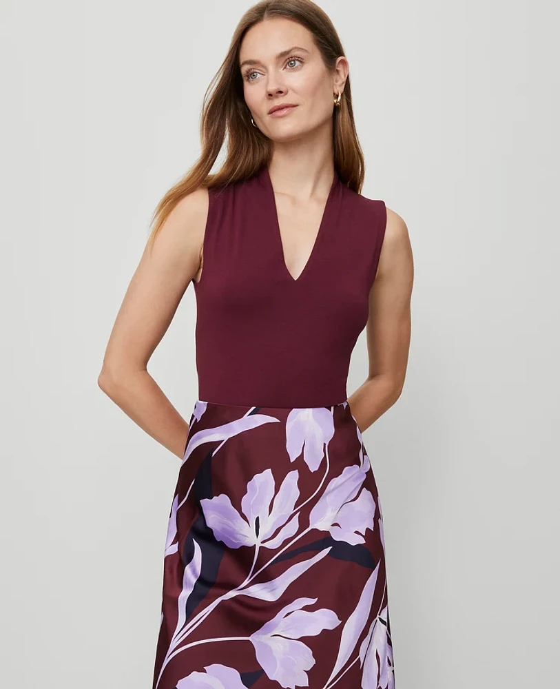 Ann Taylor Sleeveless V-Neck Top Women's