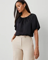 Ann Taylor Bubble Hem Top Women's