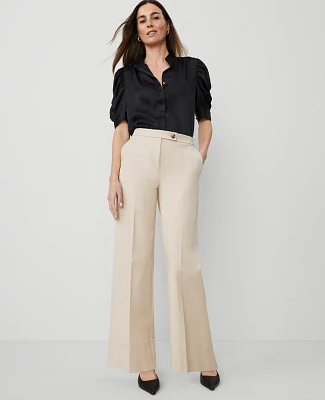 Ann Taylor The Petite Modern Wide-Leg Pant Size 14 Toasted Oat Women's