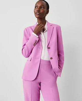 Ann Taylor The Two-Button Blazer Fluid Crepe Orchid Glow Women's