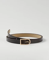 Ann Taylor Skinny Patent Leather Belt Rich Walnut Women's