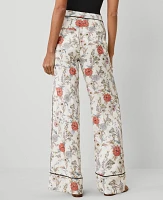Ann Taylor The Petite Trouser Pant in Floral Size 14 Winter White Women's