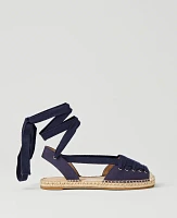 Ann Taylor Weekend Collection Lace-Up Espadrille Flats Women's