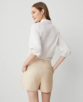 Ann Taylor Tie Waist Blouse Size Large White Women's