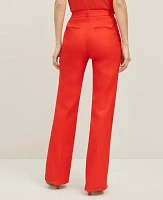 Ann Taylor The Petite Trouser Pant Linen Blend — Curvy Fit Fiery Red Women's