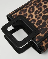 Ann Taylor Leopard Crossbody Bag Black Women's