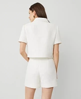 Ann Taylor Petite Tailored Tweed Jacket White Women's