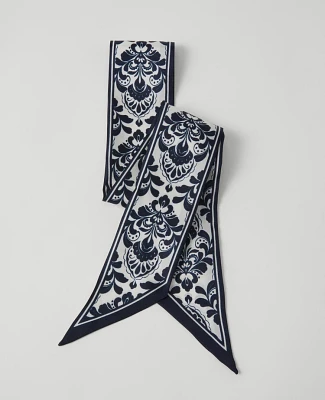 Ann Taylor Skinny Silk Scarf Night Sky Women's