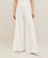 Ann Taylor The Petite Statement Palazzo Pant Melange Winter White Women's