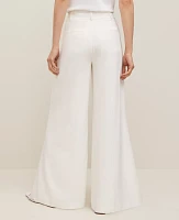 Ann Taylor The Petite Statement Palazzo Pant Melange Winter White Women's
