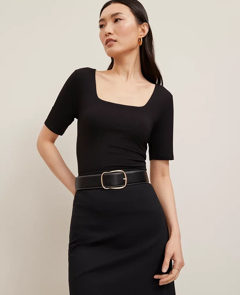 Ann Taylor Square Neck Top Women's