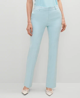Ann Taylor The Petite Sophia Straight Pant Texture - Curvy Fit Gulf Stream Blue Women's