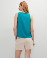 Ann Taylor V-Neck Shell Top Aegean Teal Women's