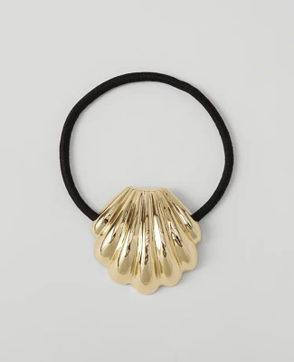 Ann Taylor Seashell Hair Tie Goldtone Women's