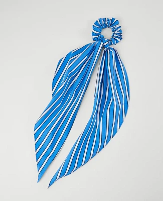 Ann Taylor Striped Silk Scrunchie Night Sky Women's