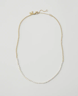 Ann Taylor Mini Pearlized Necklace Ivory Women's