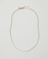 Ann Taylor Mini Pearlized Necklace Ivory Women's
