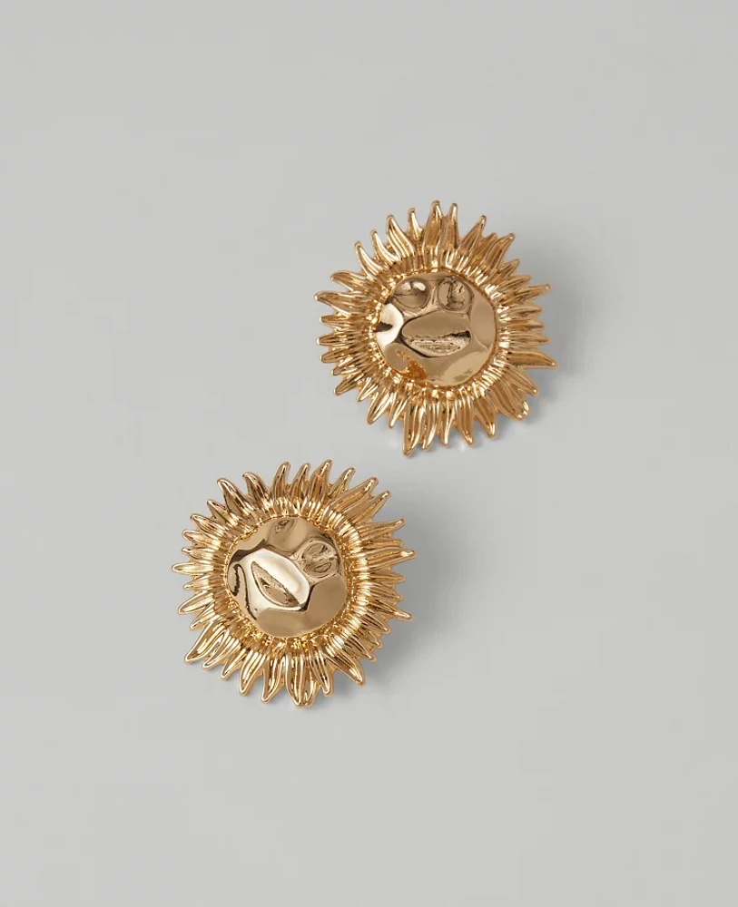 Ann Taylor Metal Sun Stud Earrings Goldtone Women's