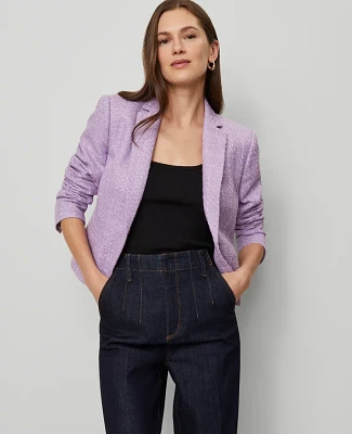 Ann Taylor The Newbury Blazer Tweed Lavender Petal Women's