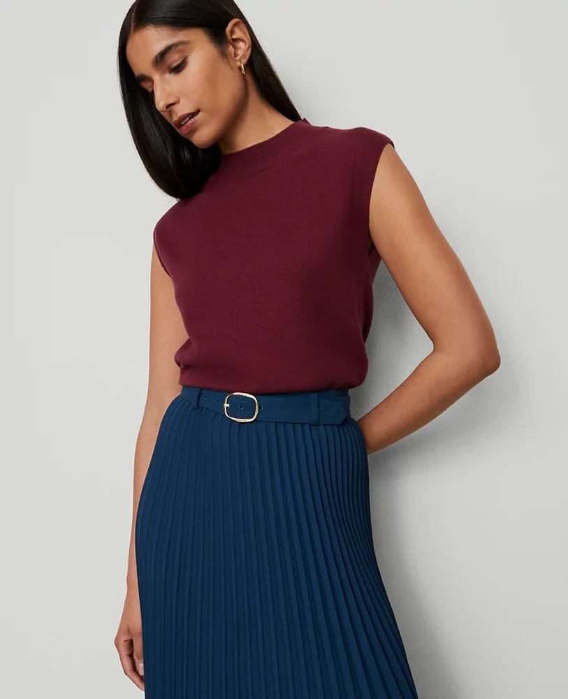Ann Taylor Refined Mock Neck Sweater Shell Top Women's