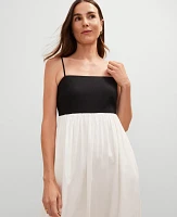 Ann Taylor Strappy Linen Blend Maxi Dress Size 14 Winter White Women's