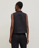 Ann Taylor Linen Sleeveless Shirt Women's