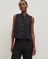 Ann Taylor Linen Sleeveless Shirt Women's