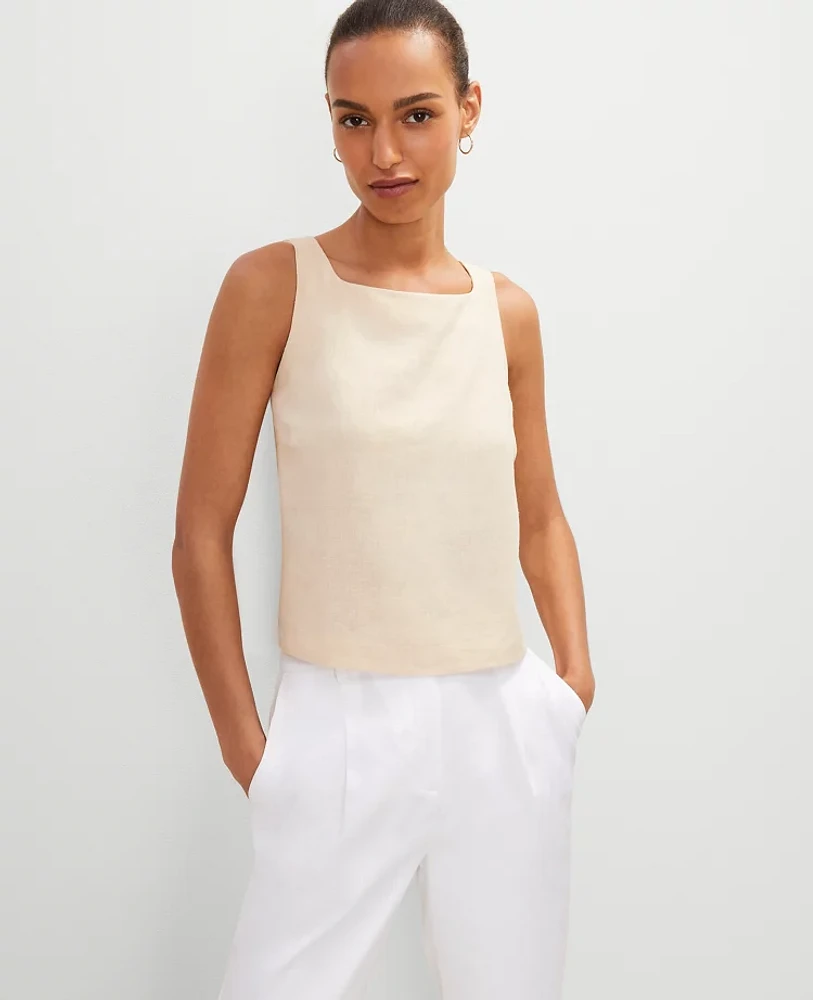 Ann Taylor Linen Blend Tank Top Women's