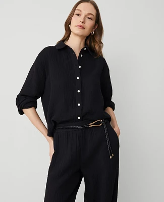 Ann Taylor Gauze Oversized Blouse Women's