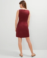 Ann Taylor Linen Blend Button-Down Dress Moroccan Red Women's