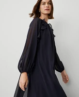 Ann Taylor Chiffon Swing Maxi Dress Size 0 Night Sky Women's