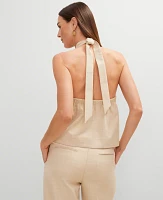 Ann Taylor Cutout Halter Top Sands Edge Women's